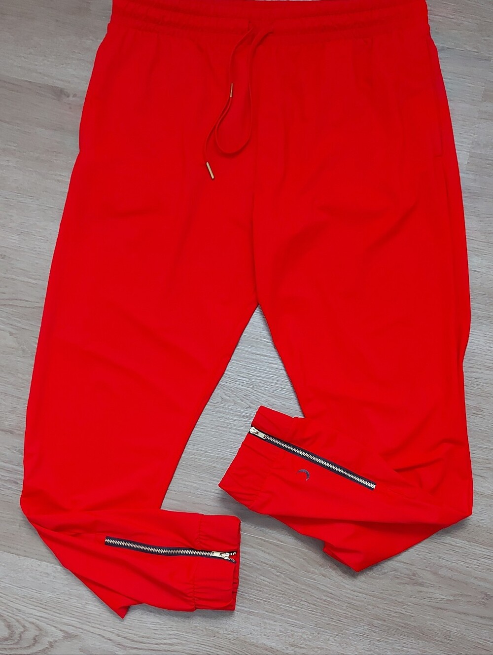 Zyia Women’s Red Zipper Pants with Ankle Zippers